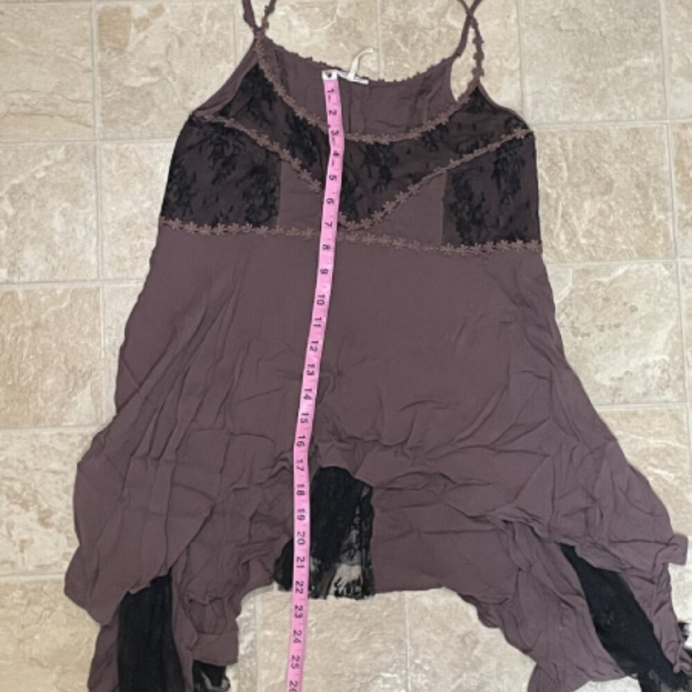 Free People Pieced Lace Slip in Mulberry Combo ASO Davina Claire - Picture 9 of 9